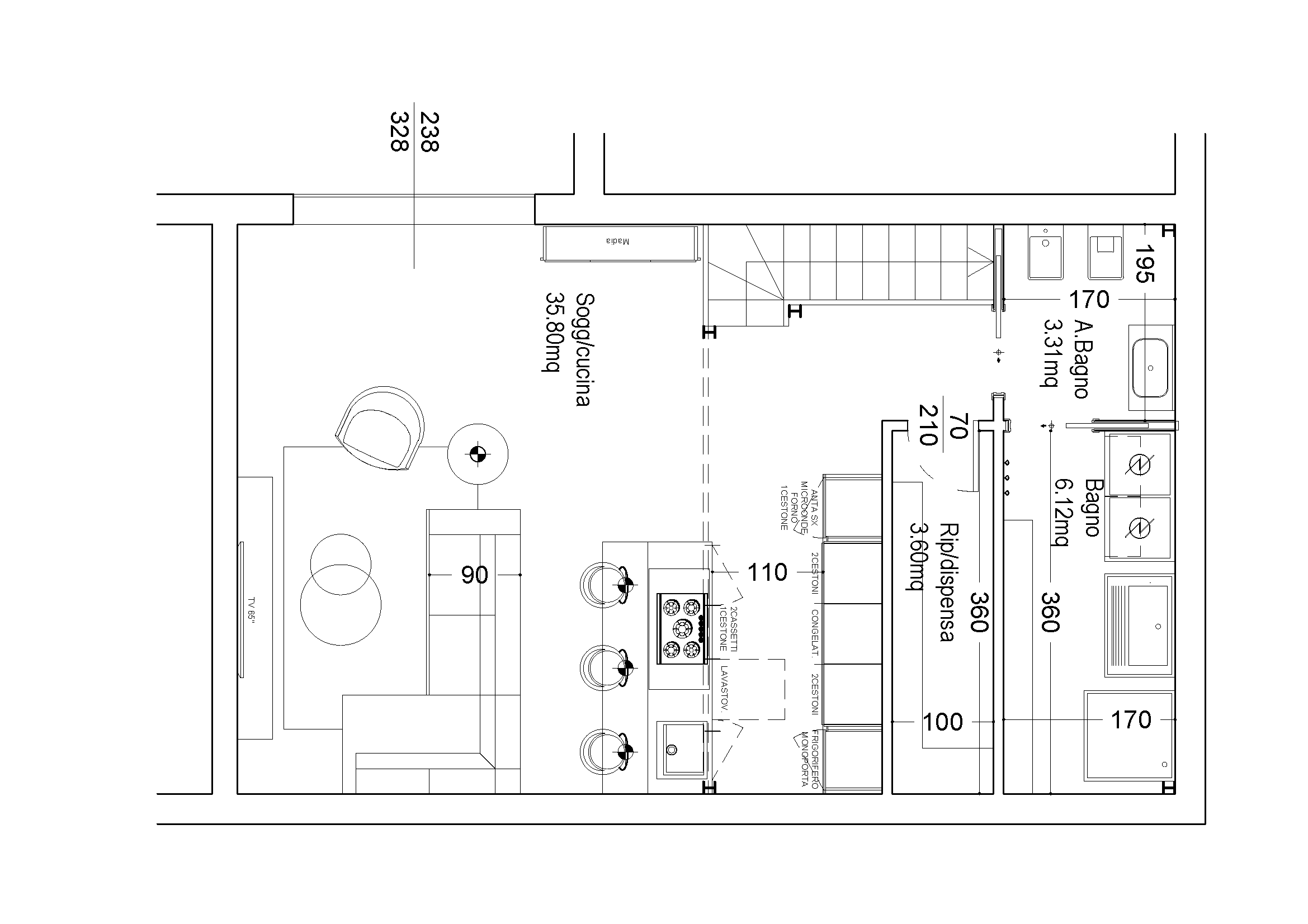 Progetto fattibilita' locale accessorio, piano terra