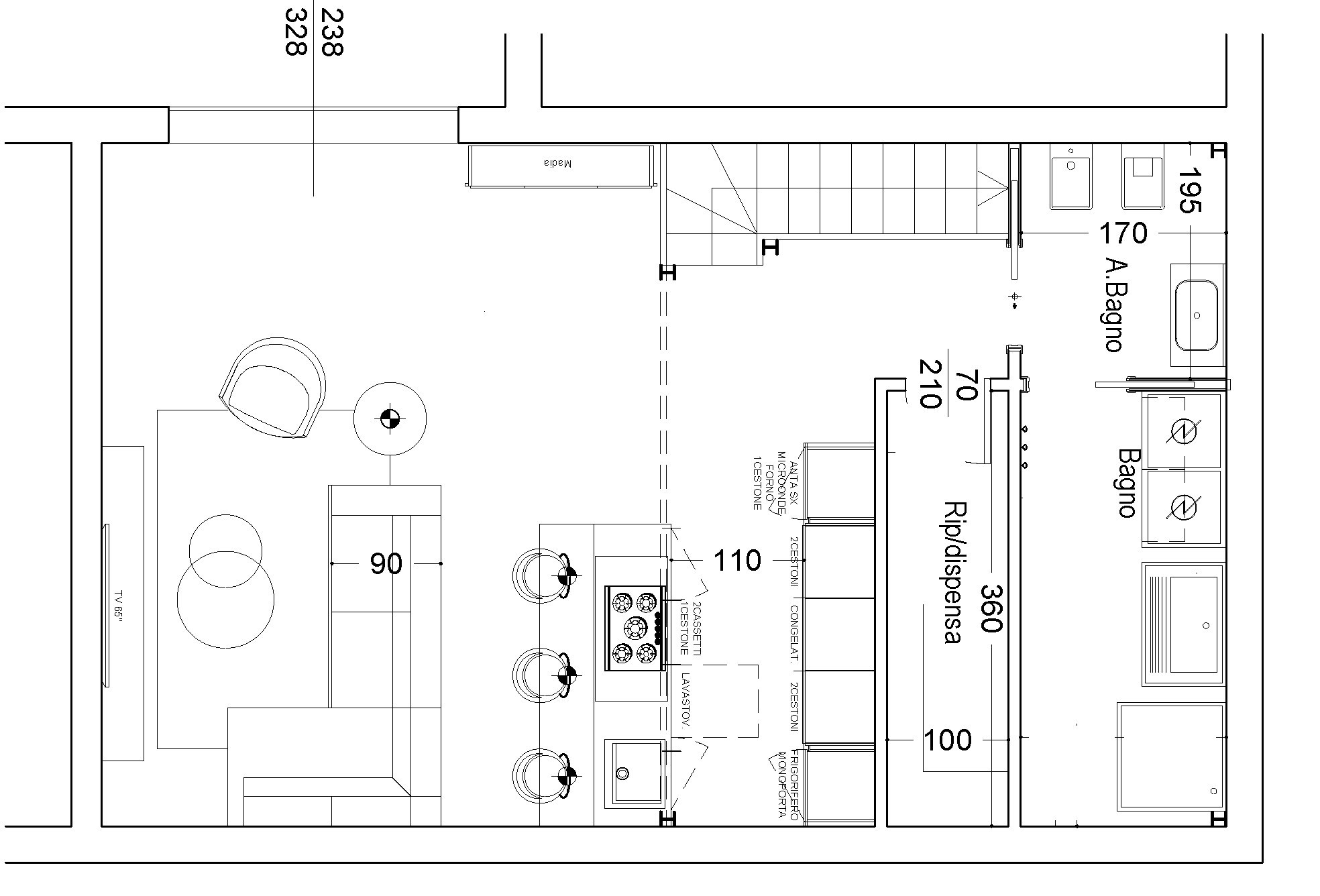 Progetto fattibilita' locale accessorio, piano terra